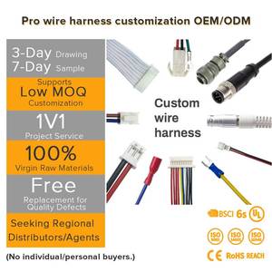 高品质电线 JST ZH 连接器线束 OEM 供应，适用于工业机械，提供稳定的电气连接 - Product Image 1