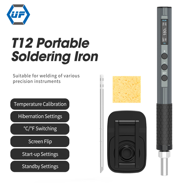 2023 LCD T12 Digital Constant Temperature Electric Soldering Iron Kit DC Soldering Irons Pen Solder Iron Set Gun Tips Tools Kit