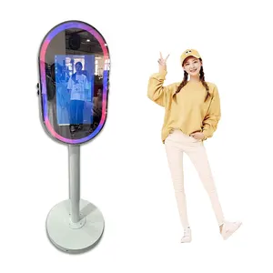 Wholesale Customized Mirror Me Photo Booth Picture with Led Fill Light Ipad Photo Booth Mirror Face Replacement Part