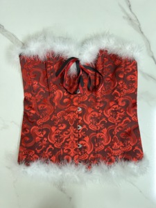 Double Layer Woven Satin Girdle with Firm Control and Button Detail Breathable Outerwear for Women - Product Image 4