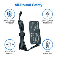 Adaptateur d'alimentation USB Type-C 45W 20V 2.25A pour ordinateur portable L4CT-C avec protection OCP/OLP/curcircuit/OVP/OTP – Chargeur de remplacement