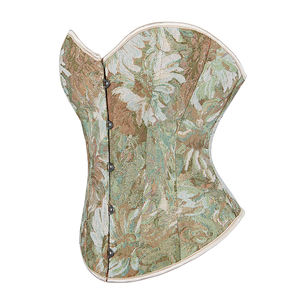 महिलाओं के विंटेज पुष्प स्ट्रैपलेस फीता-अप कॉर्सेट बटियर सेक्सी स्ट्रीट गार्सेट ट्यूब शीर्ष - Product Image 2