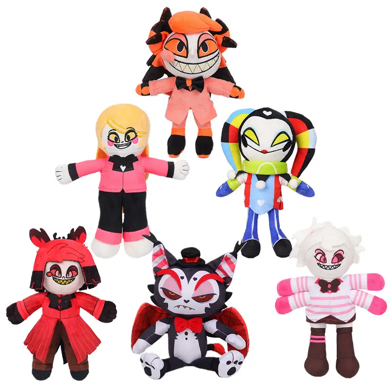 Hot Selling Helluva Baas Exen En Oohs Extreme Kwaadaardige Baas Animatie Clown Pluche Speelgoed Cartoon Schattige Knuffel Pluche Knuffels