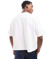 Camiseta Súper Pesada de 300 g/m² 100% Algodón Grueso de Corte Oversize con Hombros Caídos de Peso Pesado para Hombre Estilo Urbano y Corte Cuadrado Cropped