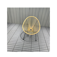 Chaise ovale pour patio et balcon tout temps en osier Sun Bistro Rattan Set Elegant Sofa for Apartment or Villa