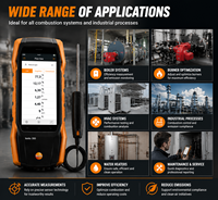 Analyseur de gaz de combustion portable Testo 300 O2 CO pour l'entretien des systèmes de chauffage de chaudières CVC