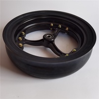 Roue de mesure pour semoir agricole John Planter en fonte de fer 4,5x16 pouces (400x115mm) avec pneus semi-pneumatiques anti-friction naturels