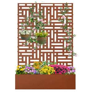 Grand bac à plantes vertical suspendu en fer galvanisé de luxe - <span class=keywords><strong>Jardinière</strong></span> classique durable pour intérieur/extérieur pour centre commercial - Product Image 1