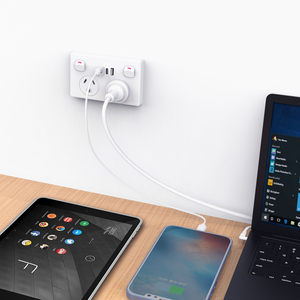 Leishen nhà máy 2 Gang công tắc đèn PC chống cháy Bảng điều chỉnh nút chuyển đổi nhà USB tường chuyển đổi ổ cắm cho Úc New Zeal - Product Image 5