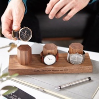 Support de présentation de montre en bois de luxe en gros, qualité exceptionnelle, organisateur de bureau personnalisé