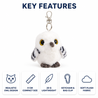 Porte-clés en peluche hibou, breloque de sac, pendentif mignon en fausse fourrure, vente en gros personnalisée