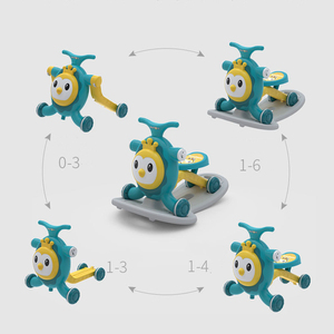 Andador de bebé antivuelco, 3 en 1, andador con carrito, patinete dos en uno, mecedora multicolor para niños, venta al por mayor - Product Image 1