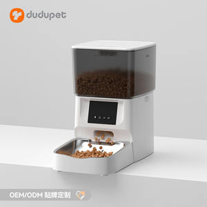 Distributeur automatique de nourriture pour animaux de compagnie Dudupet, programmable, pour chats et chiens, avec contrôle par application et connectivité Wifi, version basique avec boutons. - Product Image 4