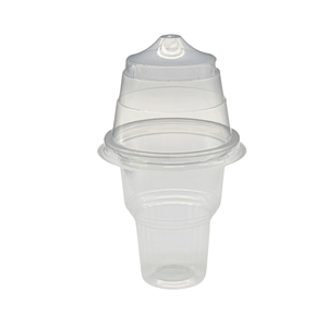 Sulide PP trong suốt màu trắng nhỏ Icecream Container 100ml mất aways cốc nhựa trong hình dạng của một <span class=keywords><strong>Ice</strong></span> Cream <span class=keywords><strong>Cone</strong></span> - Product Image 4
