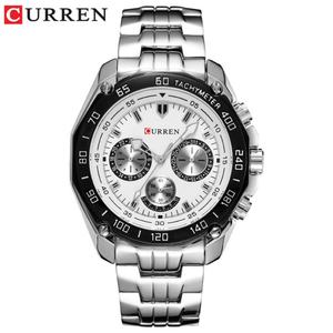 Montre de mode Curren 8077 pour homme avec logo personnalisé du fabricant, montre-bracelet de luxe pour homme, bracelet en acier, montre à quartz - Product Image 3