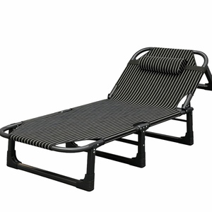 <span class=keywords><strong>Lit</strong></span> pliant durable avec tubes en acier épaissis, largeur 56 cm, patins anti-bruit et antidérapants - Product Image 1