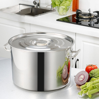 Cuisson au Restaurant, baril de riz d'une capacité de 20l avec couvercle, marmite à soupe en acier inoxydable 304