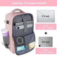 Sac à dos de voyage neuf pour femme, sac à dos de cabine avec pochette à chaussures