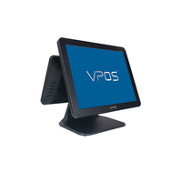 Mesin POS layar ganda, Terminal Windows Pos 15 inci gaya baru, mesin kasir sistem satu Pos langsung dari pabrik