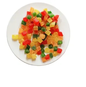 Custom made dried papaya dried pineapple cubes in various sizes from China factory