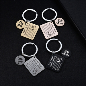 Portachiavi in Acciaio Inox Logo Personalizzato di Giorno della Madre Regalo di Giorno del Padre Chiave catene Mamma Papà Figlia Figlio Chiave Anelli amico Portachiavi - Product Image 6