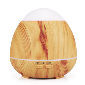 Wood Grain <b>Egg</b> Shaped Humidifier 0.5L Aromatherapy Diffuser With Led <b>Light</b> For Home And Bedroom Use - Product Image 2