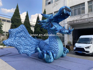 Tùy chỉnh màu xanh <span class=keywords><strong>Inflatable</strong></span> rồng phim hoạt hình với đôi cánh <span class=keywords><strong>Inflatable</strong></span> bay rồng mô hình cho tổ chức sự kiện trang trí - Product Image 3