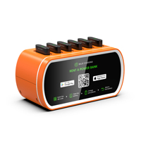 Station de recharge partagée par scan QR, commerciale, extérieure, en libre-service, 6 emplacements, universelle, micro USB, charge sans fil 25W