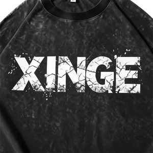 Sudadera con Capucha para Hombre, Estilo Urbano, Vintage, Lavada, Casual Americana, 100% Algodón, Cuello Redondo, Estampado Gráfico Personalizado, Corte Holgado, Novedad 2026 - Product Image 3