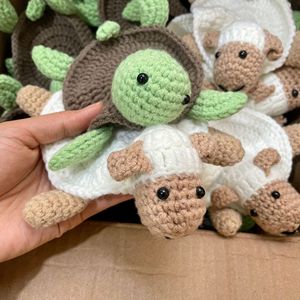 Nuevo Posavasos de Ganchillo Hecho a Mano con Diseño de Tortuga y Oveja de Dibujos Animados, de Algodón, Aislante Térmico, Protector de Mesa - Product Image 3