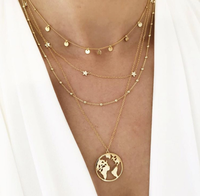 Collier de chaîne en or, bijoux Vintage perlée pour femmes, collier multicouche, accessoire de mode chinois, cadeau