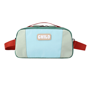 Sac banane enfant bicolore, idéal pour les voyages et pique-niques, avec sangle ajustable, petite poignée de transport supérieure, léger, fin, personnalisable avec logo - Product Image 6