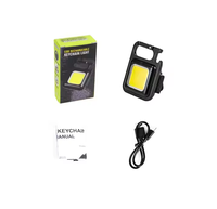 Lampe de travail LED haute luminosité, portable, rechargeable par USB, torche COB, mini lampe torche à aimant avec porte-clés et outils de réparation