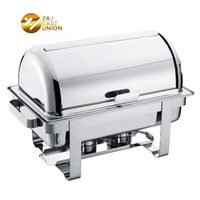 Vente en gros petit service de buffet de chauffe-plats ronds dorés chauffe-plats Buffet traiteur Acier inoxydable