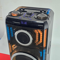 Speaker dengan dua mikrofon nirkabel, Speaker luar ruangan dengan Subwoofer/Tweeter, sistem Speaker PA portabel dengan kendali jarak jauh