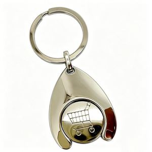 High Quality Custom Uk Lock Shopping Trolley Shopping Cart Coin Lock Keyring Holder - Product Image 1
