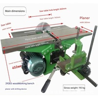 Outil de travail du bois multifonctionnel automatique à 3750 tr/min, table à planer horizontale trois-en-un, scie à ruban, lame de scie à ruban, broche 220V
