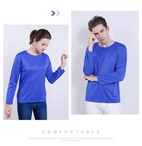 เสื้อยืดดรายฟิต 100% โพลีเอสเตอร์ เสื้อยืดเปล่าสำหรับงานซับลิเมชั่น เสื้อยืดพิมพ์โลโก้ตามสั่ง เสื้อยืดแขนยาวสำหรับผู้ชาย - Product Image 2