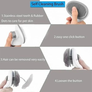 <span class=keywords><strong>Spazzola</strong></span> <span class=keywords><strong>autopulente</strong></span> per rimozione <span class=keywords><strong>peli</strong></span> di animali domestici e pettine per cani e gatti strumenti di pulizia in plastica accessori per il bagno - Product Image 6