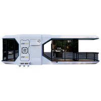 Capsule de vie préfabriquée 40HQ entièrement meublée, système solaire tout-en-un 8kW avec batterie LiFePO4 hors réseau