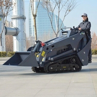 Mini-chargeuse compacte sur chenilles avec accessoires pour la construction agricole