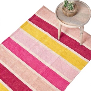 Standard Stripes Floor Chenille Rugs Hand Made Area Rug Big Size at Low Price Meditation Wholesale Prices By ITHL - Product Image 1