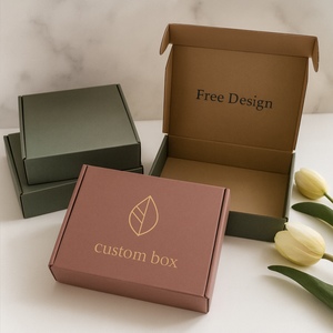 Eco Friendly Logo Design personalizzato scatola Mailer <span class=keywords><strong>per</strong></span> scarpe di abbigliamento di alta qualità carta Kraft stampata pieghevole scatola di spedizione ondulata - Product Image 2