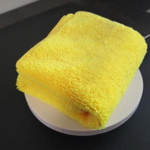 16 * 16in grande serviette de séchage de voiture ourlée Auto cire détaillant siège de voiture serviette <span class=keywords><strong>Garage</strong></span> Ultra peluche microfibre séchage rapide serviette de voiture - Product Image 4