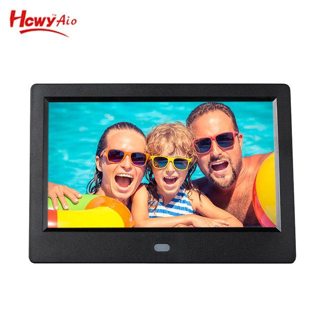 7 Inch Digital Photo Frame with Clock and MP3 Support USB Video Loop Playback Wall Mount LCD Advertising Player