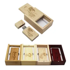 Gitra-caja de madera de 8 GB, memoria Flash USB con logotipo, precio barato