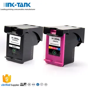INK-TANK 304 XL 304XL Cartucho de Tinta Remanufaturado para HP304 HP304XL HP Deskjet 3700 3720 3730 Envy 5032 5530 Impressora