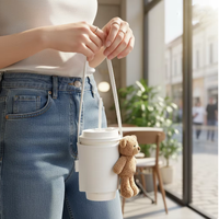 Porte-tasse à café en peluche avec des jouets en forme d'ours