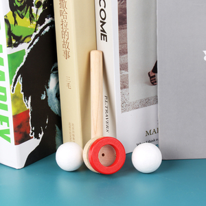 Nouveau jeu de soufflage de balles flottantes, jeu de soufflage de ballons suspendus, jouets de soufflage d'équilibre, jeu amusant de balles flottantes en bois - Product Image 1