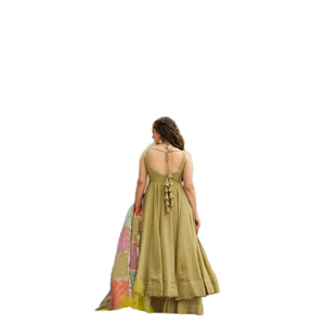 Elegante vestido musulmán tradicional-Fondo y Dupatta Hermoso accesorio de fiesta para ocasiones especiales - Product Image 1